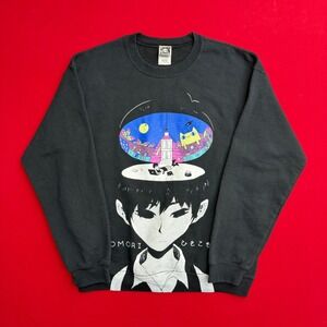 OMORI Hikikomori Graphic Sweatshirt Black Crewneck Mens Medium Video Game Merch